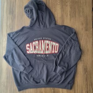 Gray Sacramento Graphic Hoodie - Size XL